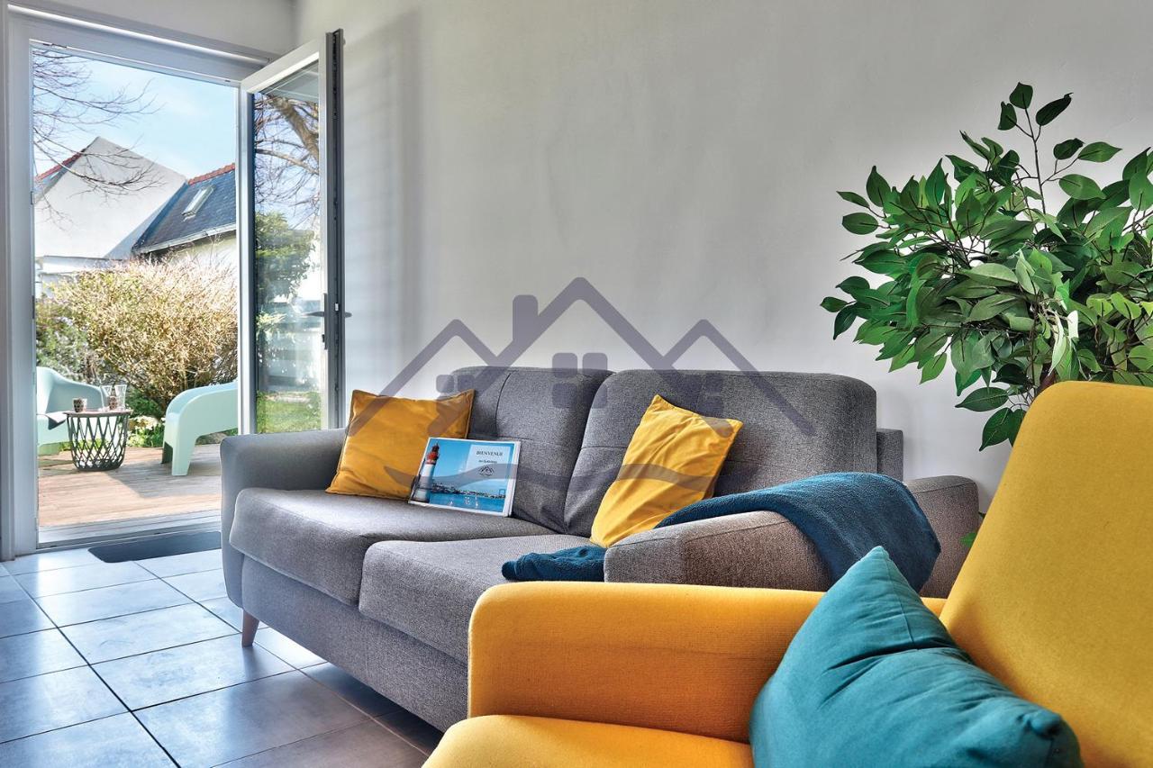 Localise - M33B - Kerbraz, Maison En Duplex Avec Jardin Clos Au Guilvinec - Tout A Pied, Plages, Port, Centre, Commerces, Marche - Wif Inclus - Linge De Lit Inclus Villa Luaran gambar